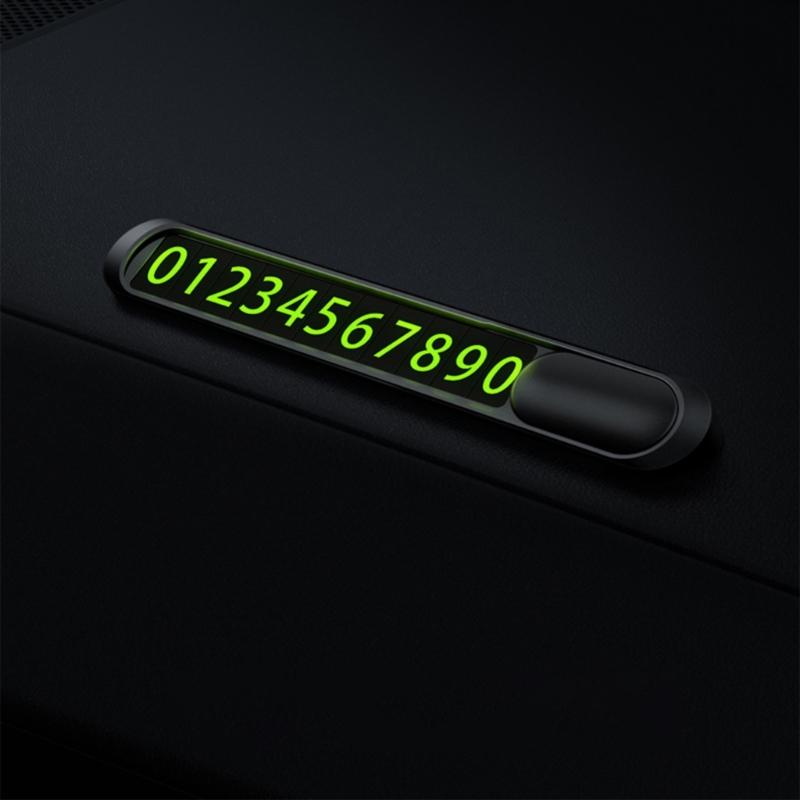 Car Temporary Parking Card Plate Adhesive Phone Number Plate Universal Automotive Dashboard Phone Number Plate