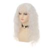 White Synthetic Wigs with Bangs for Women Long Curly Wavy Soft Cosplay Halloween Costume Anime Wig