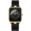 Women's Watch, Waterproof, Luminous, Silicone Band, Japan Quartz Movement, White (black Silicone Band Gold Case Black Dial)