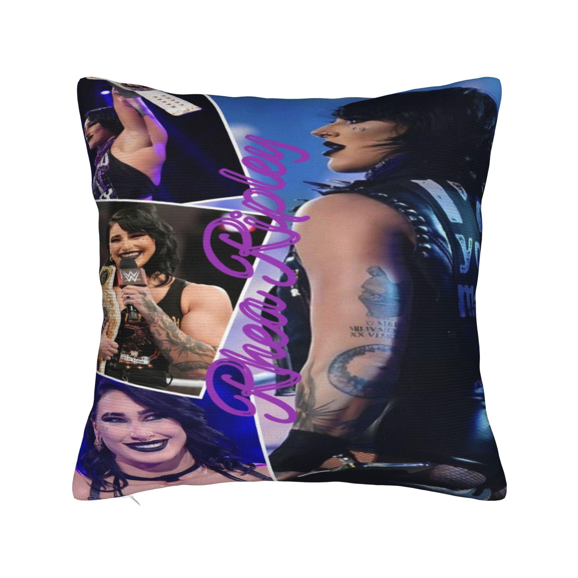 Риа Рипли Рестлер Подушка для рестлинга Наволочка Печать Мерча Наволочка для подушки Домашний декор Квадратная Разные размеры 12x12in 30X30cm