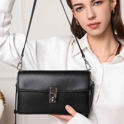 Niche Cowhide Shoulder Bag Commuter Fashion All-match Small Square Bag Female Niche Design Crossbody Bag