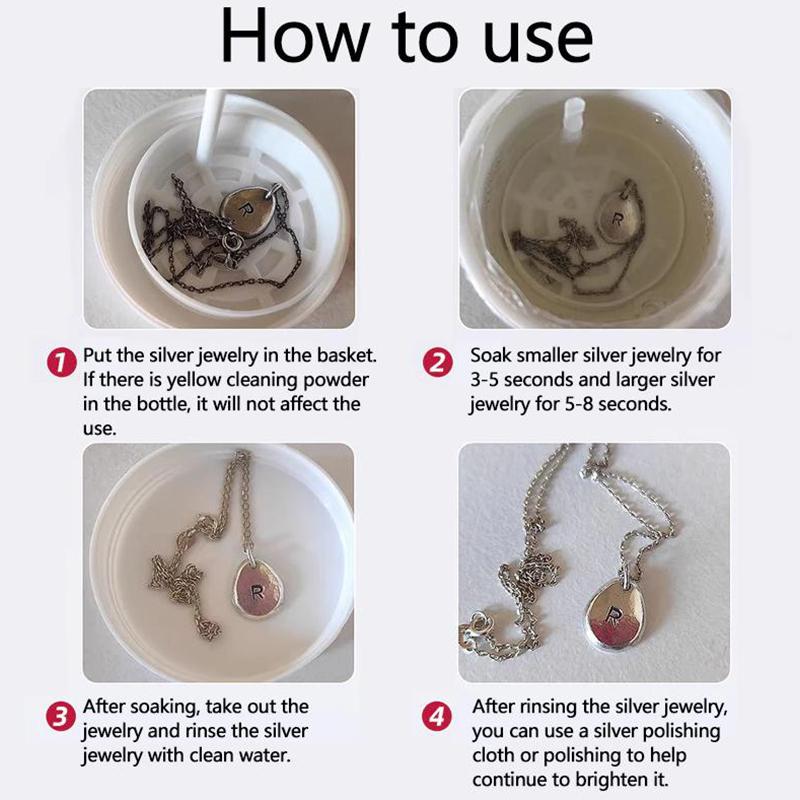 1/2/3Pcs Silver Cleaner Liquid 200G Jewelry Cleaner For Gold Panlinis Ng Silver Gold Cleaner For Rings Earrings Watch Diamond