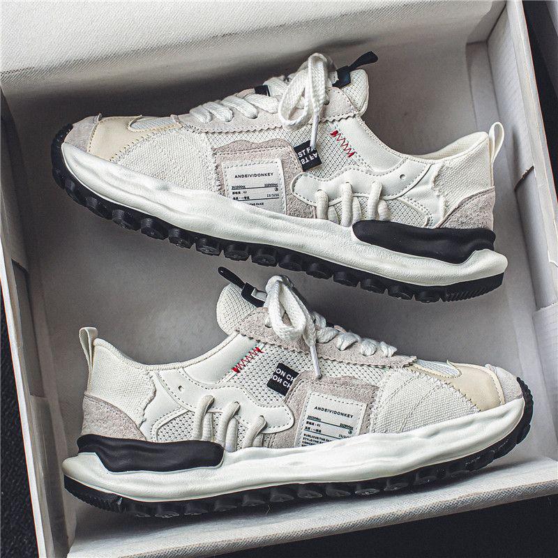 Men's 2024 Autumn/Winter Versatile Sneakers - Casual, Skate, Dad Shoes with Mesh and Soft Sole for Height Increase