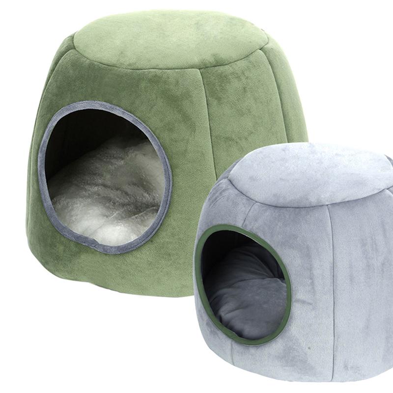 Small Pet Hamster Sleeping Bed Guinea Pigs Hedgehog Winter Nest Warm Cage Cave Bed House Fleece Cusion Hide Toy Playing Habitat
