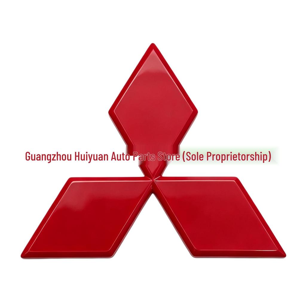 Compatible Front and Rear Logo Stickers for Mitsubishi Lancer Models: EX, Fortis, and Sportback