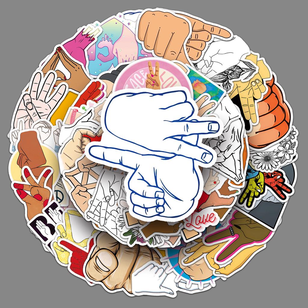 50 Geste Graffiti Aufkleber Personalisierte Kreative Herz Dekoration Handyhülle Computer Koffer Aufkleber