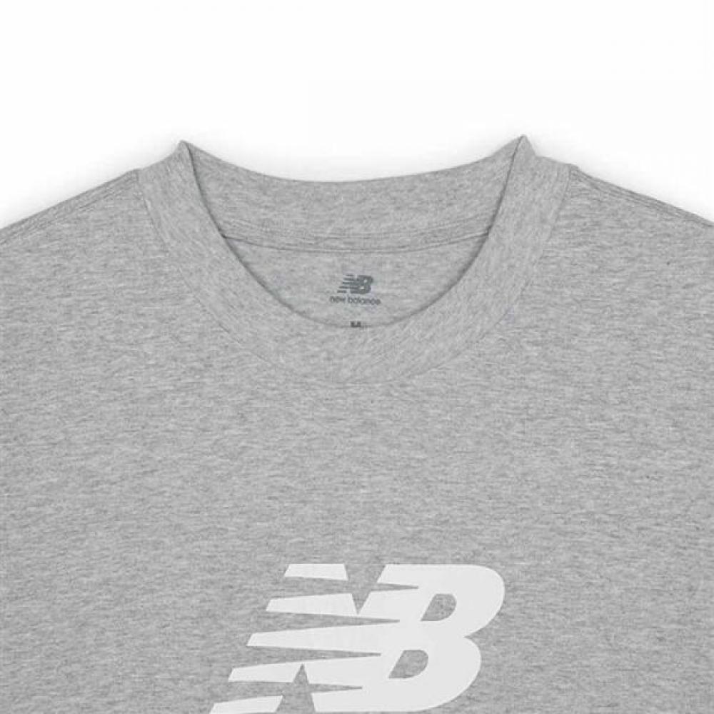New Balance STacked Logo T shirT Grey mT41502ag