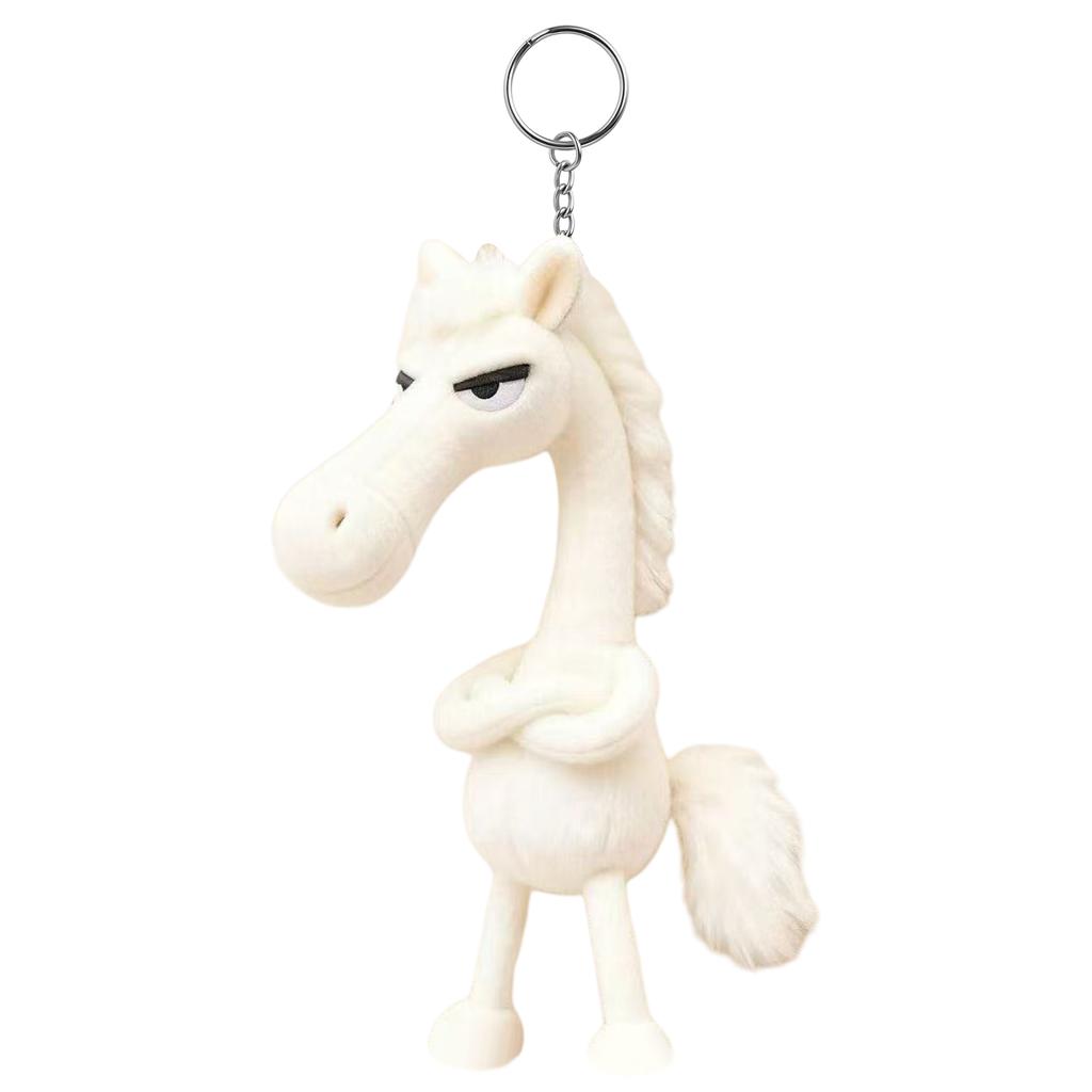 2026 Year of Horse Plush Keychain Lucky Mascot Lovely Arrogance Pony Pendant New Year Party Gift for Purse Backpack Bag Key Ring