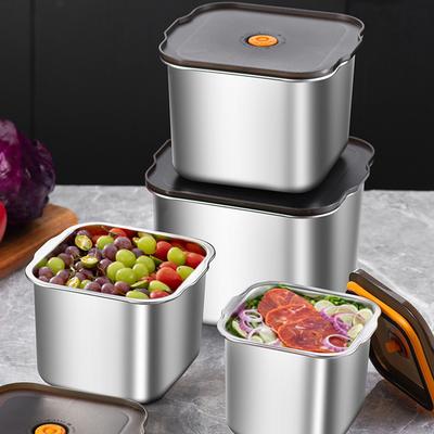 Stainless Steel Sealed Lunch Box - Leak Proof Fresh-Keeping Container With Lid For Refrigerated Storage