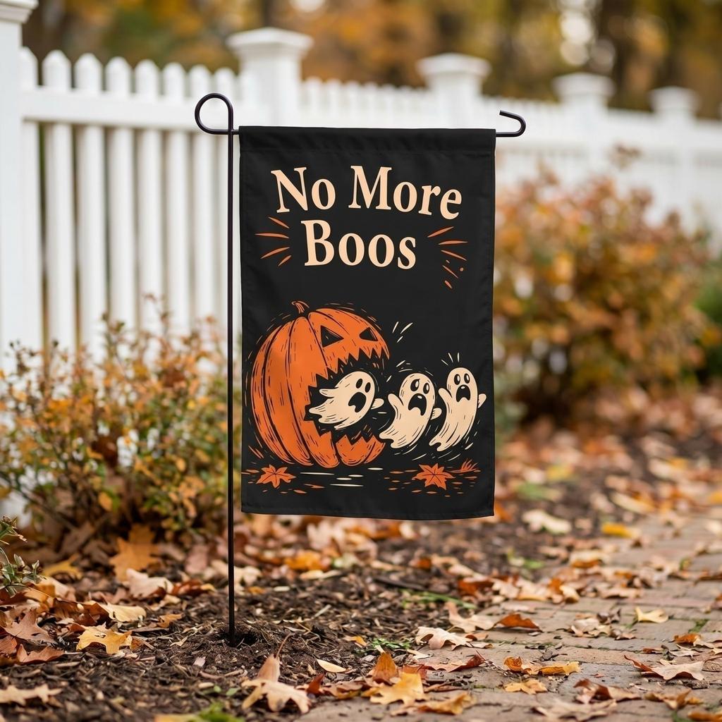Double-Sided Halloween Garden Flag for Outdoor Party Decoration