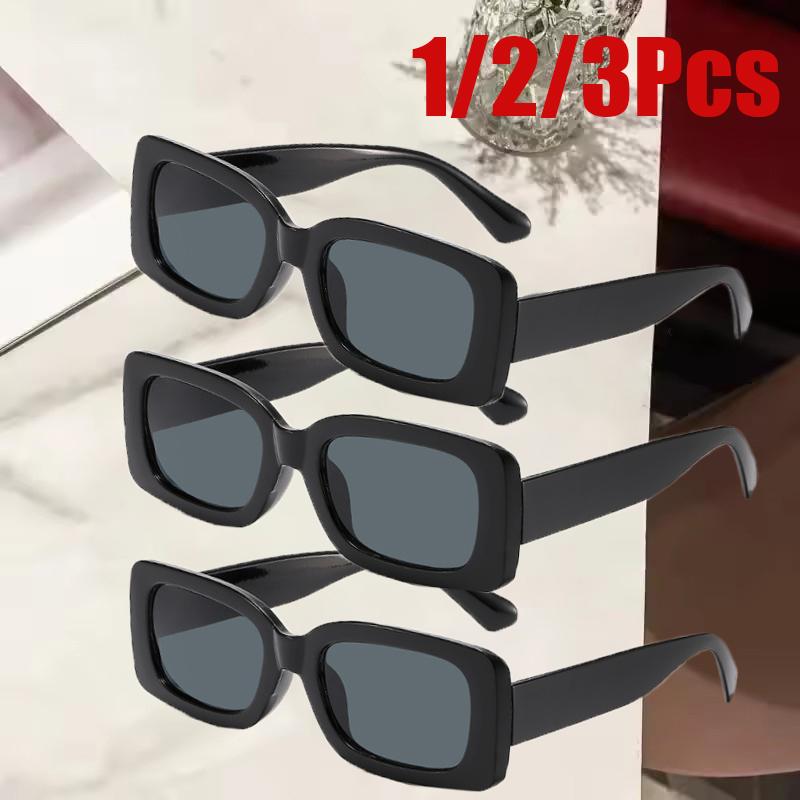 Popular Women's Sunglasses Trend Rectangle Big Frame Glasses Men Bar Party Hip Hop Eyewear