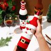 Holiday Knitted Wine Bottle Covers Christmas Sleeves Decorations for Wine Champagne Festive Gift Wrap Bottle Covers