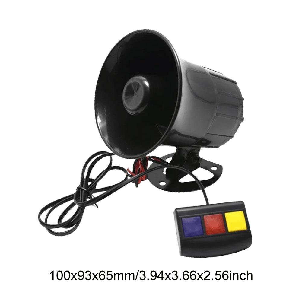 3 Tone Car Horn 12V Loud Horn Speaker Motorcycle Megaphone Emergency Sound Amplifier Speaker for Most Cars Motorcycles