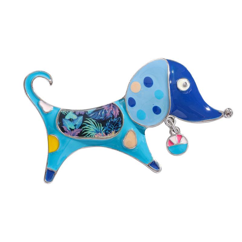 

1PC Drip Oil for Women Dog Designer Cartoon Brooches Jewelry Gift Dog Shape Enamel Anamel Brooch Pin
