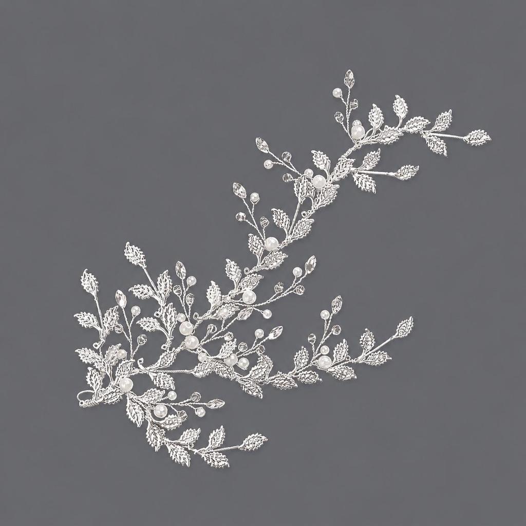 Handmade Flower Hair Clip with Alloy, Pearl and Drip Oil - Bridal Wedding Headwear Accessory