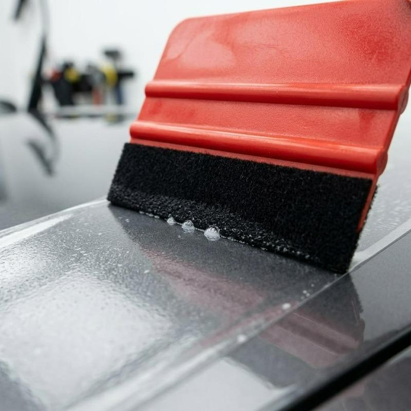 Window Tint Squeegee Felt Edge Wrap Squeegee Wallpaper Tool Decal Applicator Film Bubble Removal Vinyl Scraper Blade