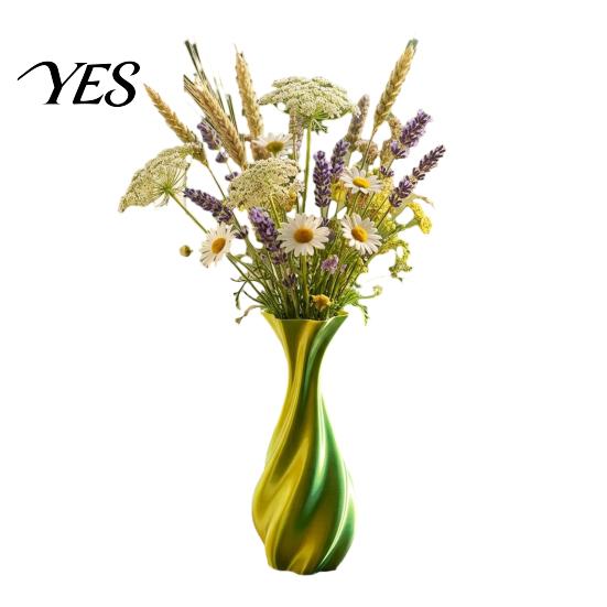 Modern Flower Vase 3D Printed Vase, Twisted Minimalist Arrangement Holders, Artistic Line Design Elegant Home Decor for Living Room Bedroom