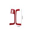 Red Carbon Fiber Door Switch Frame Cover Sticker For Fiat 500 2012 2013 2014 15