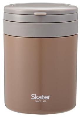 Skater Insulated Soup 500ml with Folding Nut LJFO5AG Jar, Capacity, Handle, Antibacterial, Brown,