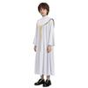 Jungen Mädchen Gottesdienstrobe Metallic Colorblock Patchwork Plissiertes Gewand mit unsichtbarem Reißverschluss hinten