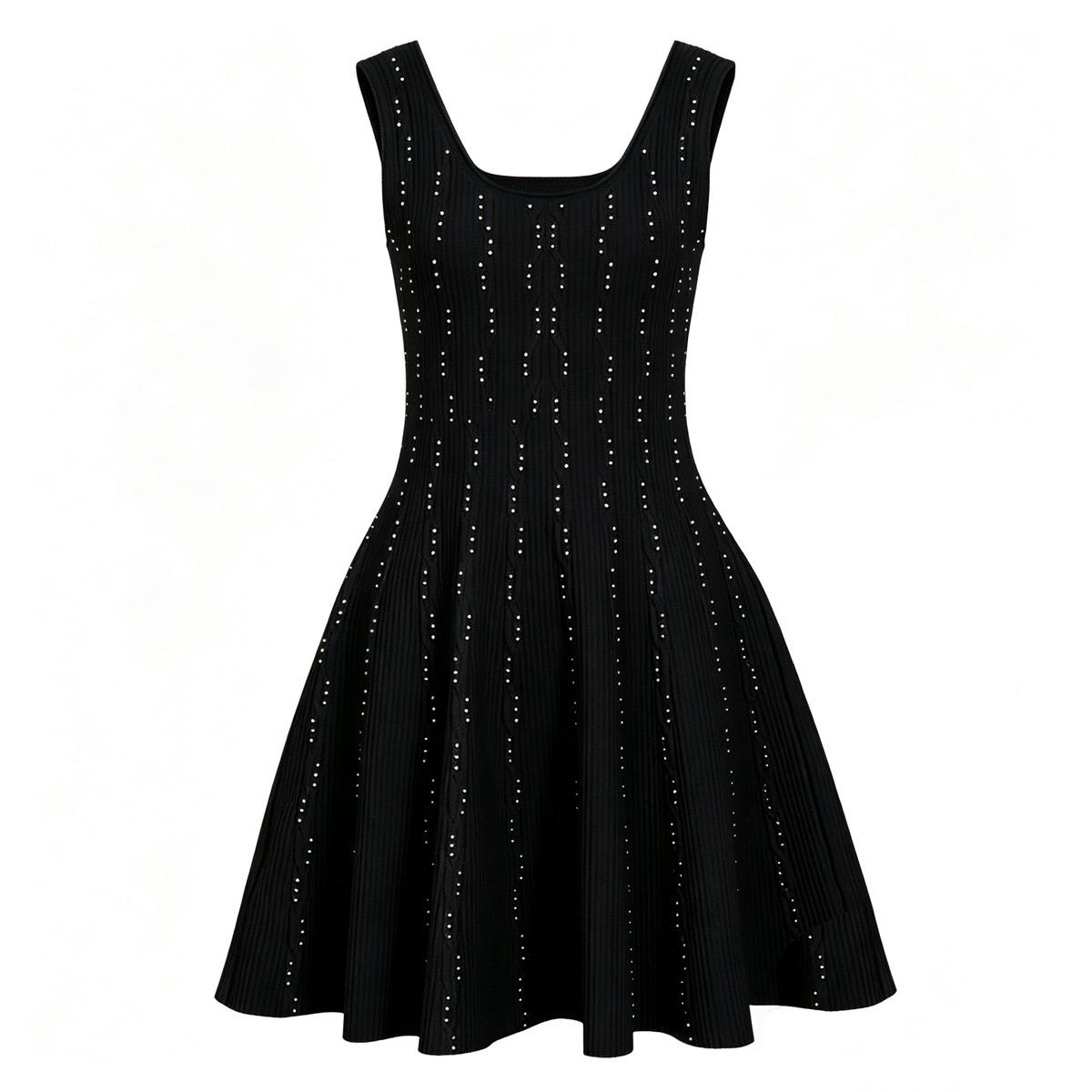Spot~ Summer new sleeveless vest dress short high-quality knitted beaded pendulum skirt children 26108 S