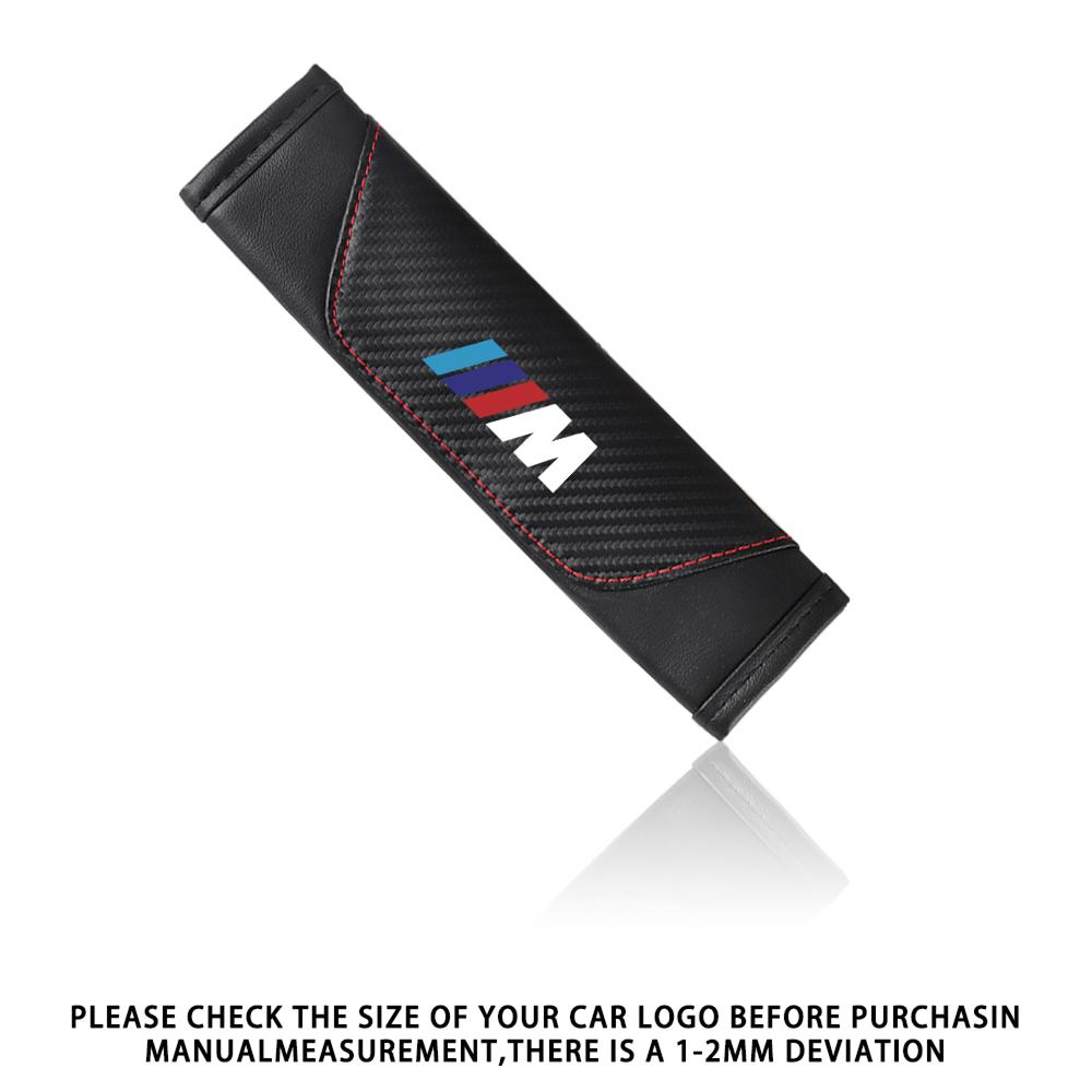 2pcs Universal Car Safety Belt Cover Adjustable Seat Belt Cover Shoulder Strap Covers For BMW M M1 M2 M3 M4 Auto Accessories