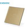 CNSKOU New Fashion EU/UK Waterproof Toughened Glass Panel Smart Home 1 Gang Touch WiFi Light Wall Switches for Smart Life