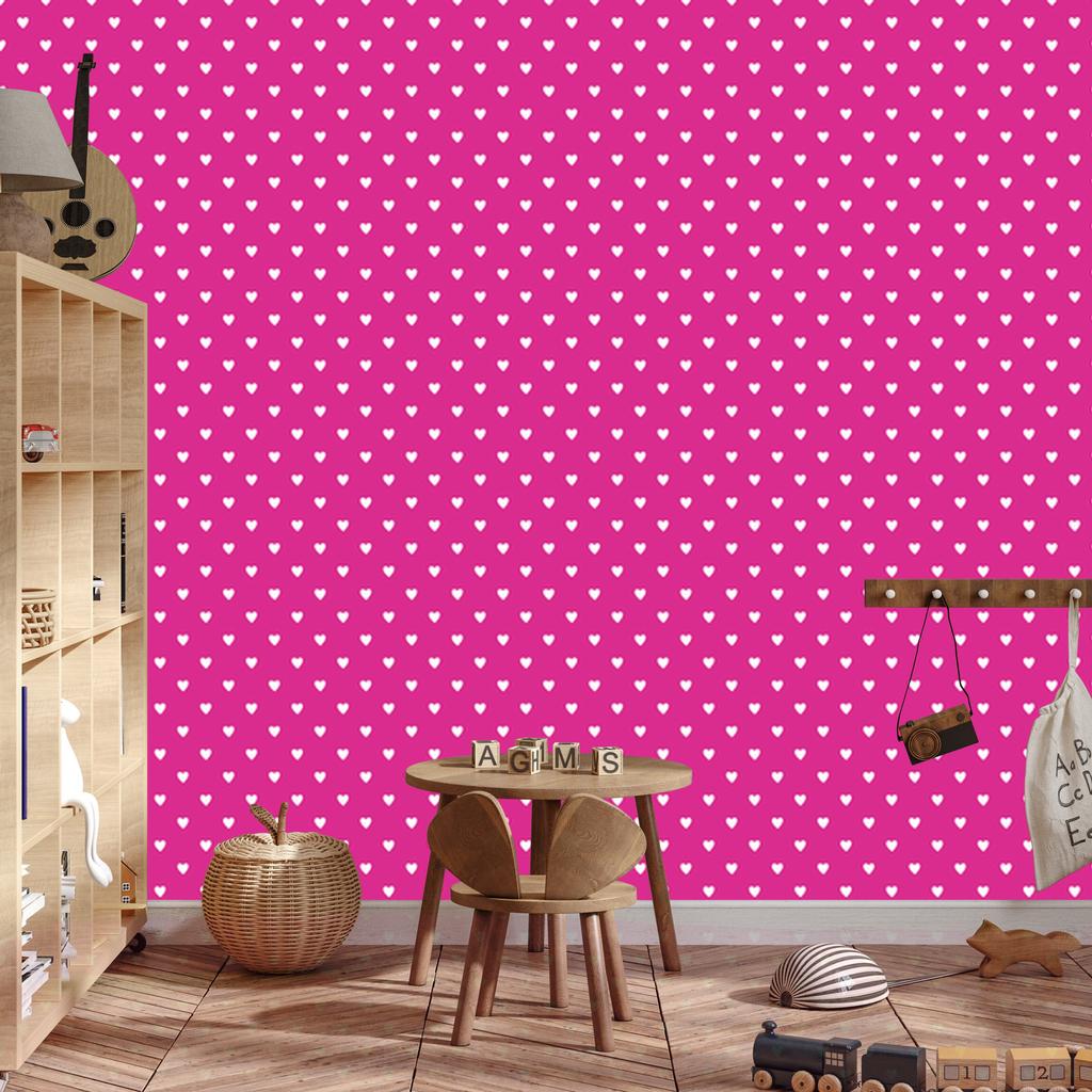 Purple and Powder Pink Hearts Wallpaper 50x1000