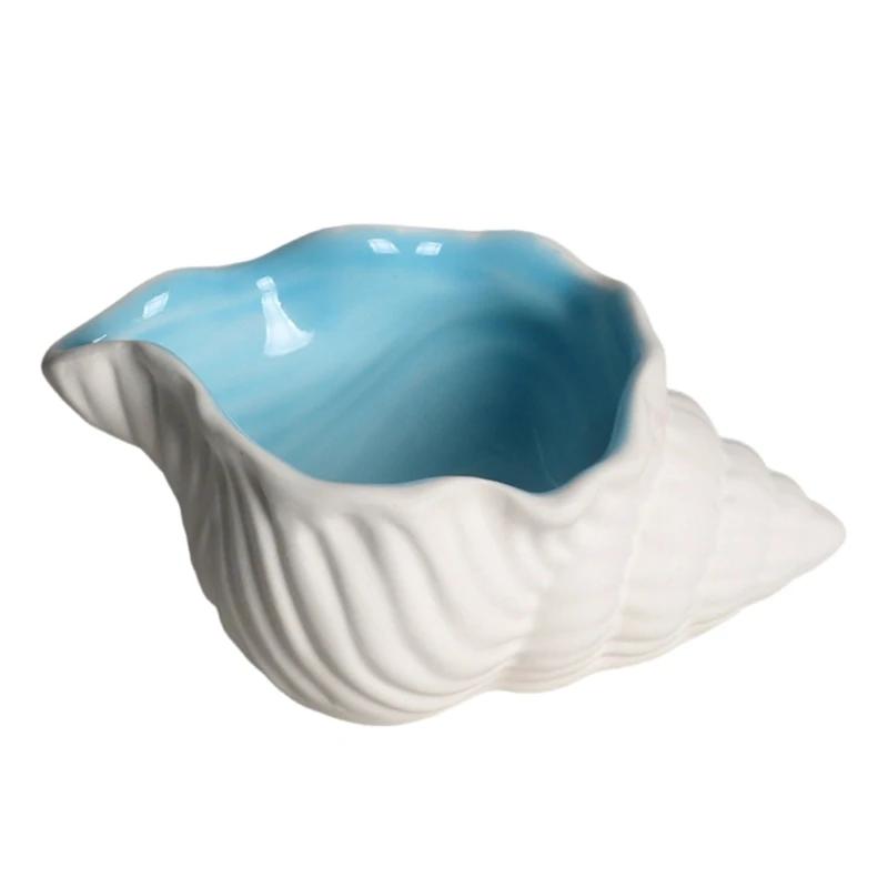 

Unique Seaside Ceramic Jewelry Dish - Starfish/Shell Shaped Tray, Elegant Decor for Beach Houses & Trinkets Storage