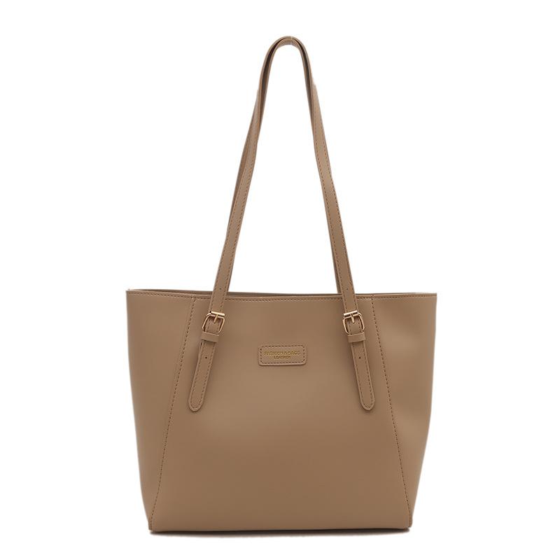 

Большая вместительная сумка-тоут для женщин, новый стиль, студенческая школьная сумка, модная, простая, темпераментная сумка через плечо, однотонная сумка через подмышку