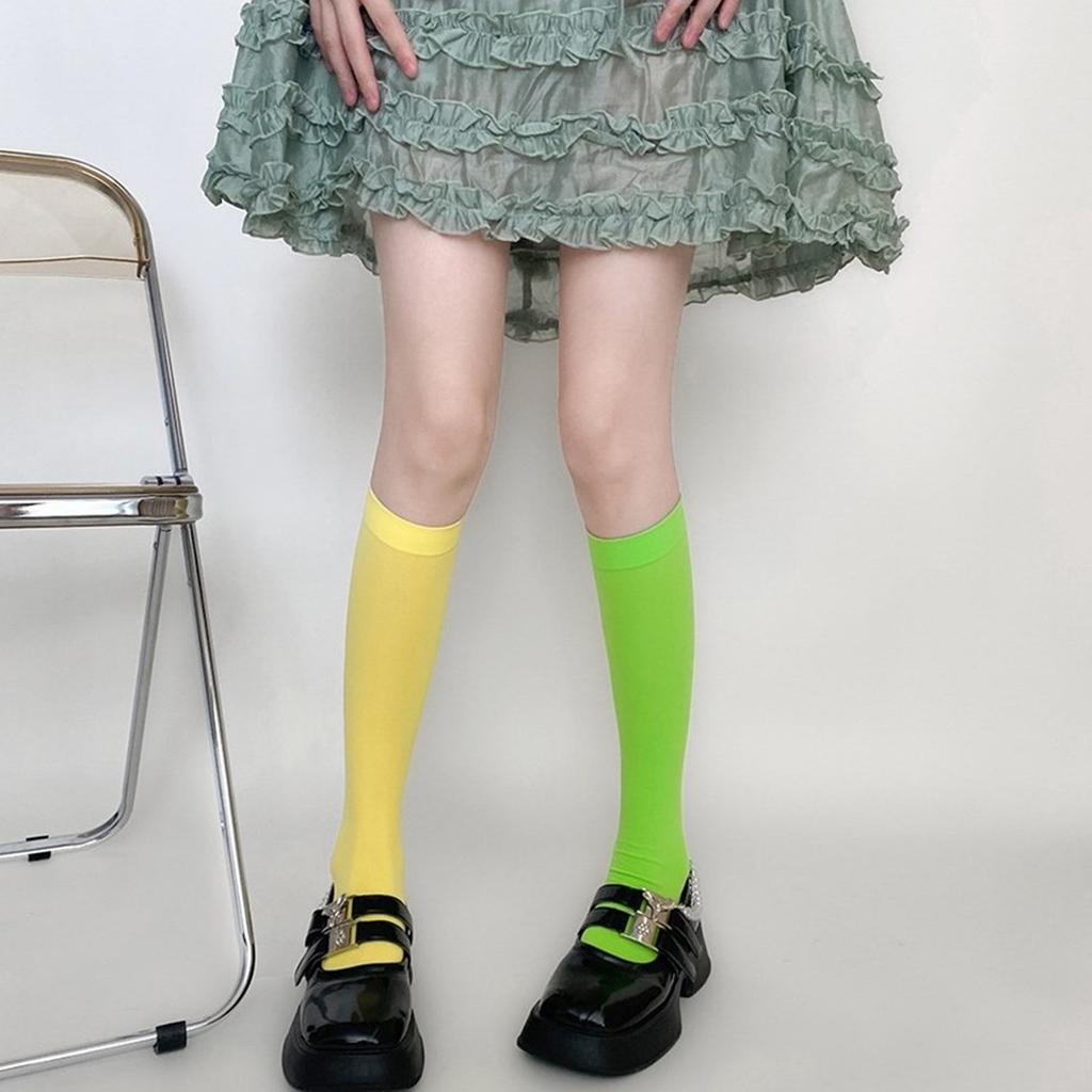 Women Knee High Socks Tube Socks Cute Colorful Knee High Stockings Tube Socks