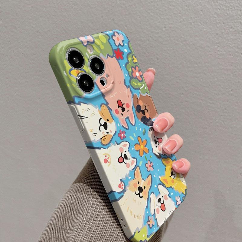 Phone Case for Xiaomi Mi 15T 14T 13 12 12s 9 10 11 Poco C40 M5 X3 F4 NFC Pro 4G 5G Glossy Film Hard PC Luxury Clmj Cartoon Dog