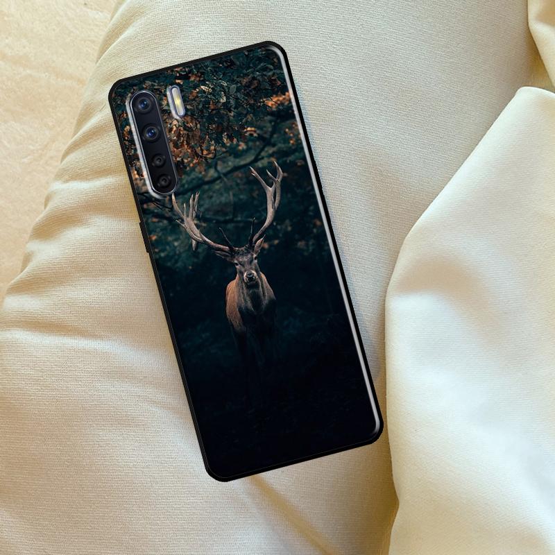 Animal Deer Case For Oppo A60 A80 A40 A15 A16 A17 A57 A94 A74 A54 A76 A96 A18 A38 A58 A78 A98 A6 A5 Pro