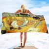 Van Gogh Starry Night Beach Towel, Classic Art Print, Quick Dry Soft Towel For Beach & Pool  Absorbent Oversized Bath Towel