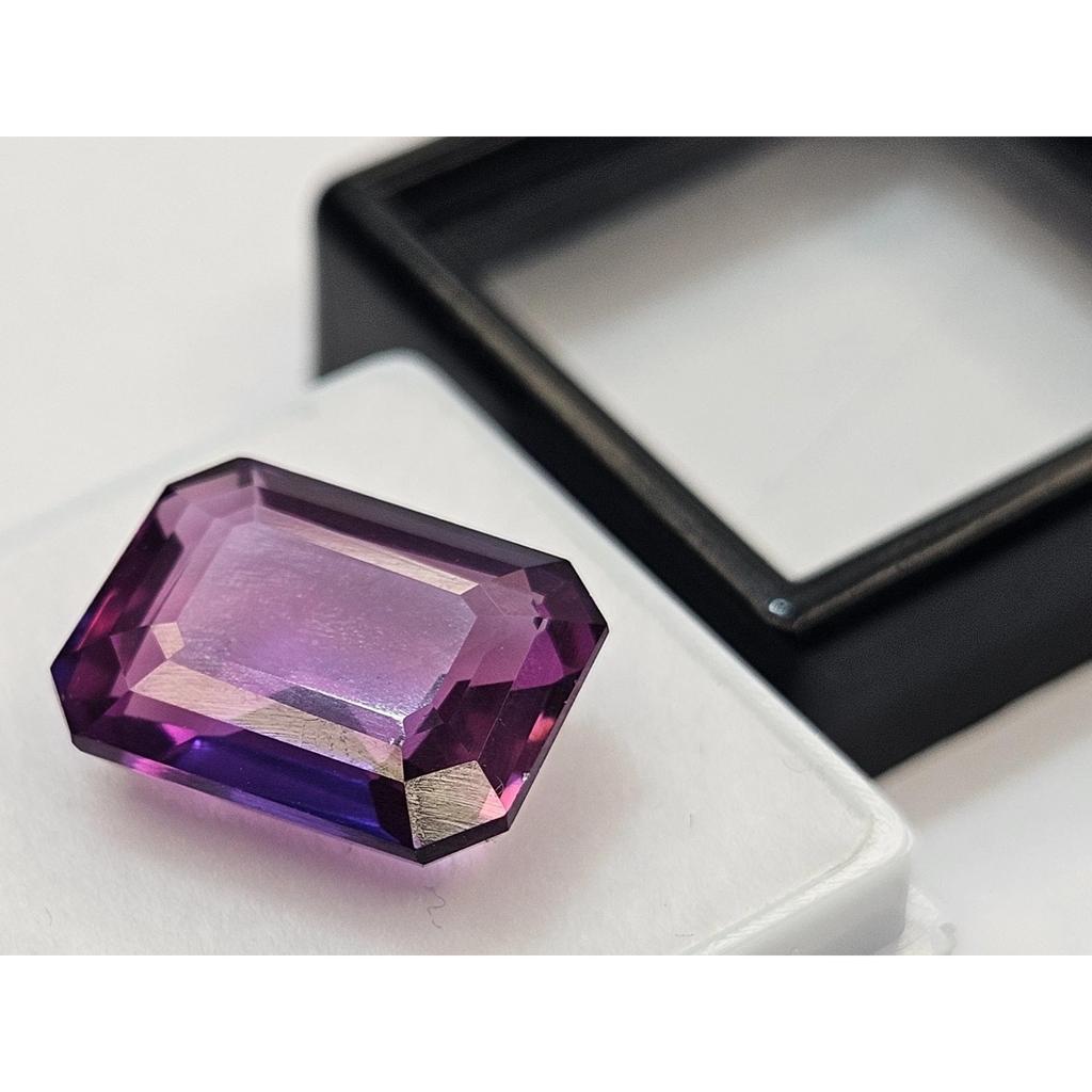 Amethyst Purple Color Emerald Cut 11-12 Ct Beautiful Certified Loose Gemstone