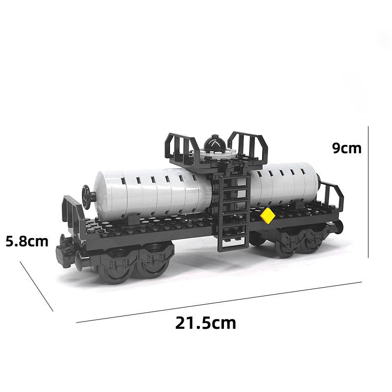 Creative Technica Ideas City Christmas Retro Sightseeing Carriage Tank Car Train Moc Railway Express Bricks Building Blocks Toys