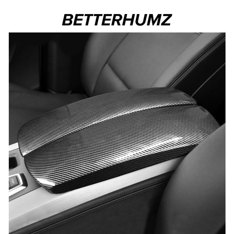 For BMW X5 E70 X6 E71 Series E53 F15 E72  ABS Carbon Fiber Car Interior Armrest Box Cover Panel Trim Performance Accessories