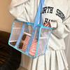 Pvc Transparent Handbag Tote Bag Women Summer Beach Clear Tote Bag Travel Storage Bags Portable Waterproof Carry Bag
