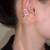 Zilverkleurige Zirkonia Parel Clip-On Oorbellen voor Vrouwen Geometrische Ear Cuff Zonder Piercing Meisjes Sieraden Cadeaus
