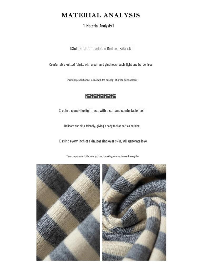 2025 Women’s Korean Style Striped Half High Neck Knitted Pullover Sweater