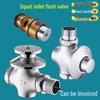 All-Copper Concealed Manual Time-Delay Flush Valve for Squat Toilets