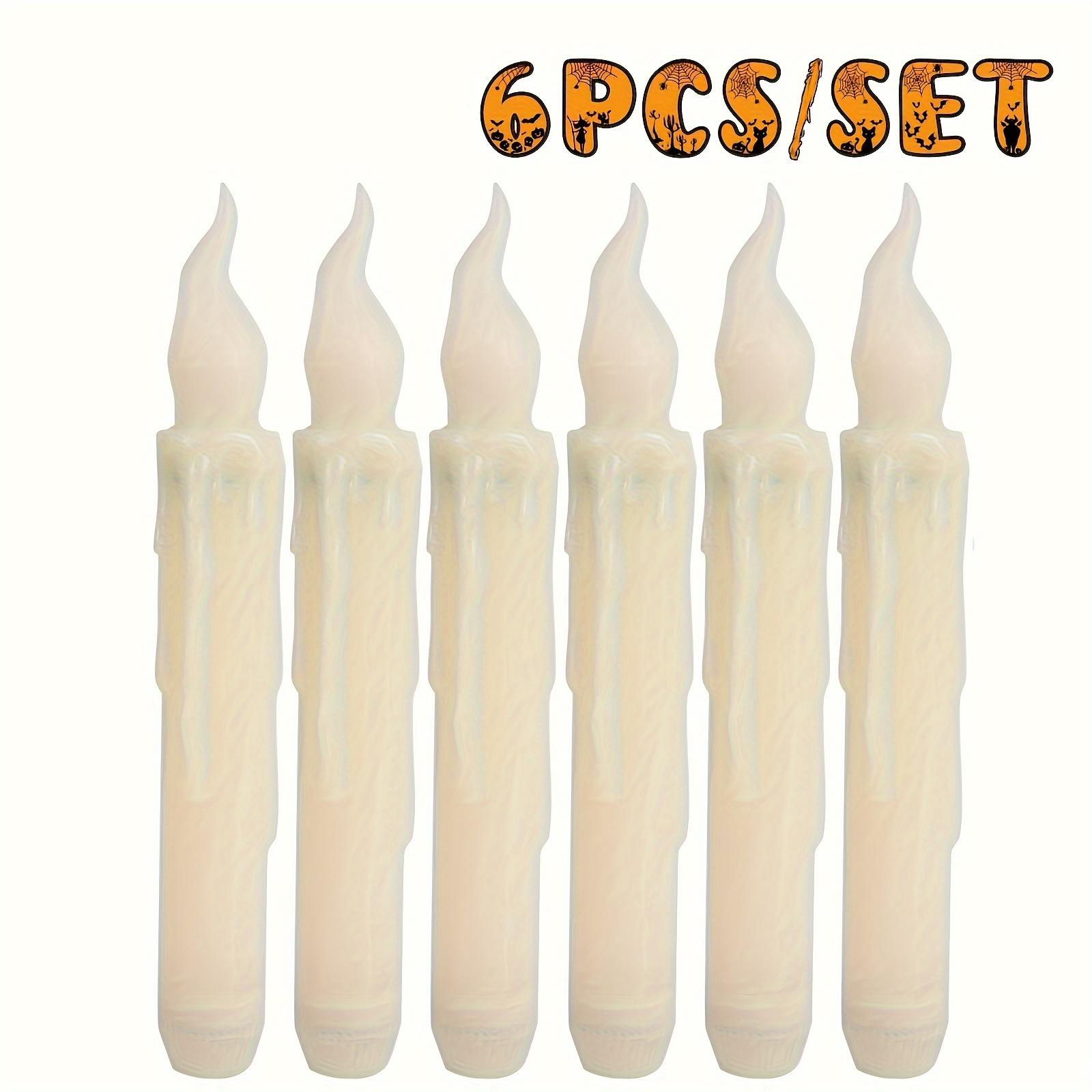 

6 шт. светодиодных беспламенных конусообразных свечей, работающих от батареек, капающих, как настоящие, подходят для свадеб, дней рождений, рождественских украшений 6pcs