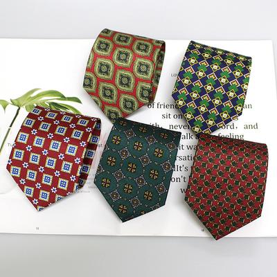 9cm Bedruckte Herrenkrawatte, Business Casual Britische Anzugkrawatte