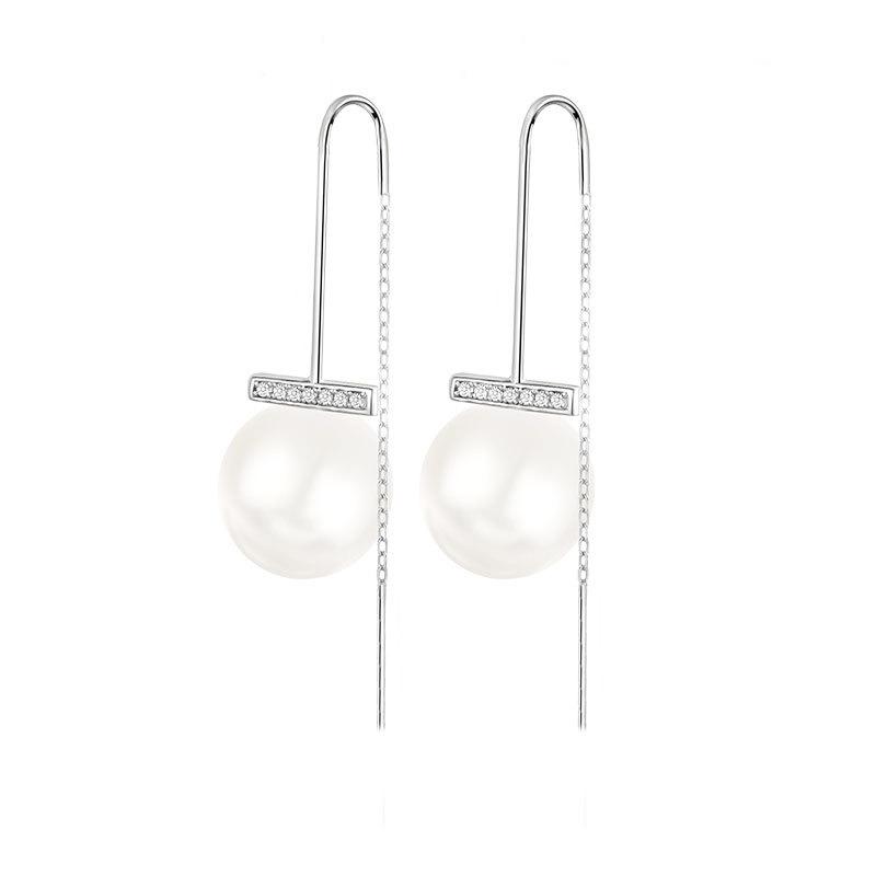 Fashion Jewelry 925 Silver Earring Women 18K Gold Plated Sterling Silver Long Chain Tassel Stud Earring Piercing Jewelry