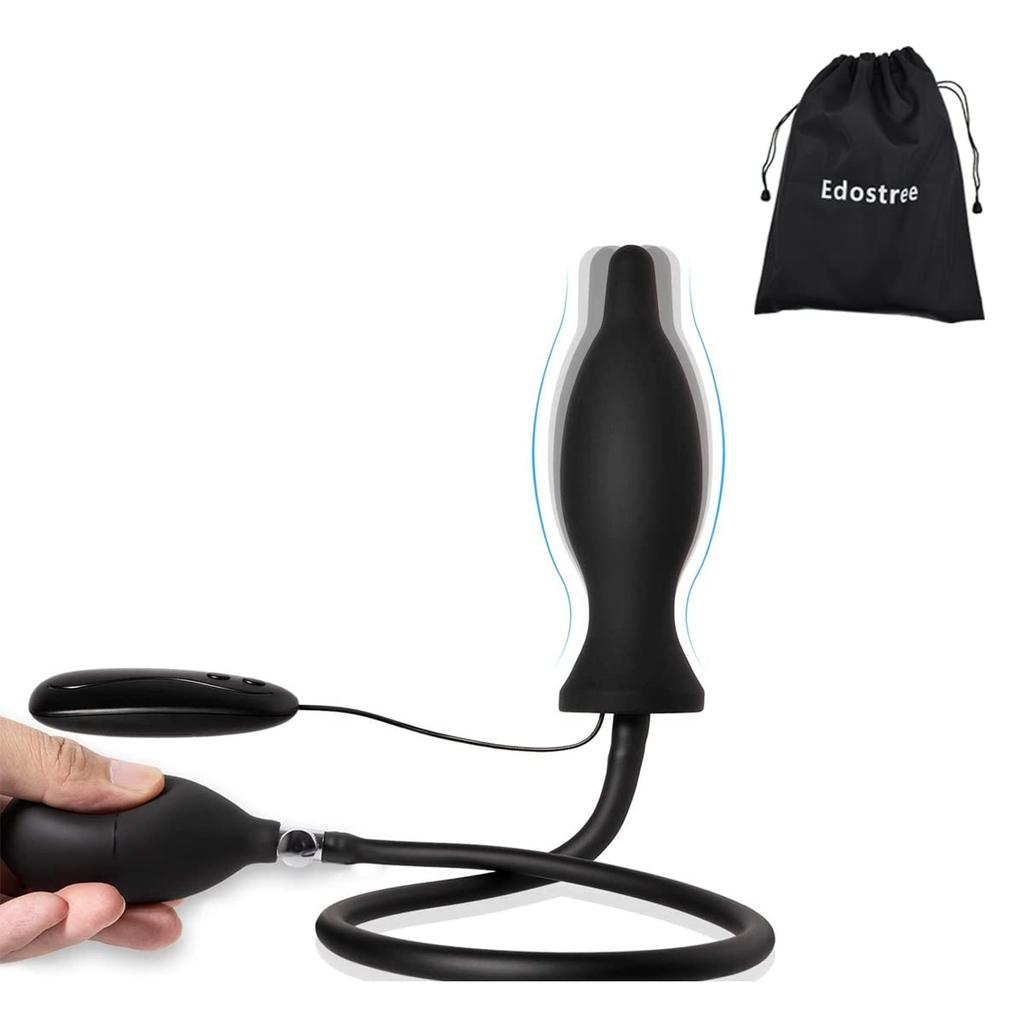 Edostree Anal Plug Anal Expansion Device Anal Expansion Pump Anal Development Air Pump Expansion Plug Remote Control 10 Vibration Electric Anal Air Up