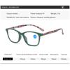 Square Plastic Hinge Floral Printed Anti Blue Light Reading Glasses Women Presbyopic Glasses with Cases +0.5 to 4.0