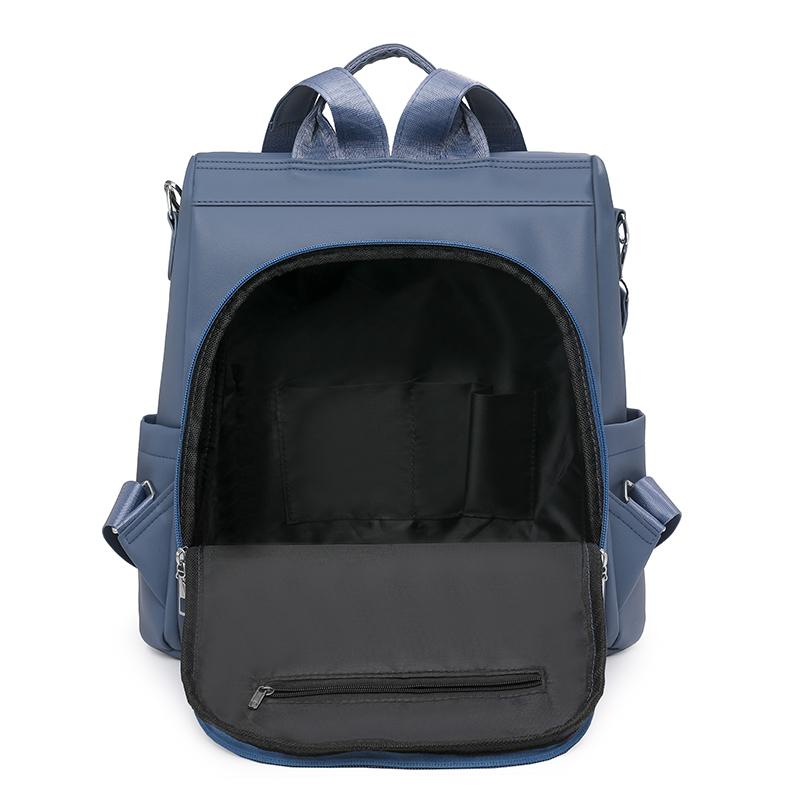 Women's Commuter Soft Leather Backpack Printed Backpack