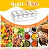 Condiment Tray, Chilled Condiment Server for Home, Party, Celebration, Bar Garnish Holder on Ice,Bar Accessories Fruit,Salad with Removable Trays&Lids