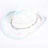 Popular European and American Classic Hollow Western Cowboy Hat Men's and Women's Fashion Vacation Breathable Sunshade Straw Hat
