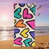 Navy White Vertical Stripe Starfish Beach Towel Classic Maritime Style Quick Drying Absorbent Towel for Seaside